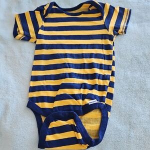 Gerber Blue and Yellow Striped Bodysuit